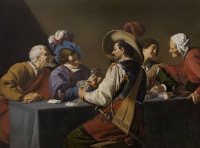 Picture of the edited version of Theodor Rombouts, The Card Players