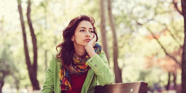 A bored and contemplating person.