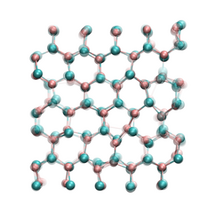 Picture of an artistic illustration of a silver iodide crystal.