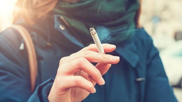 Depiction of a smoking woman