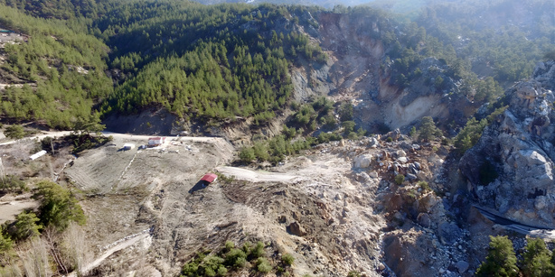 Bild des Erdrutsches von Hisarçandır,