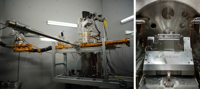 Microscopes, 3 meters high. Used for scanning transmission electrons.